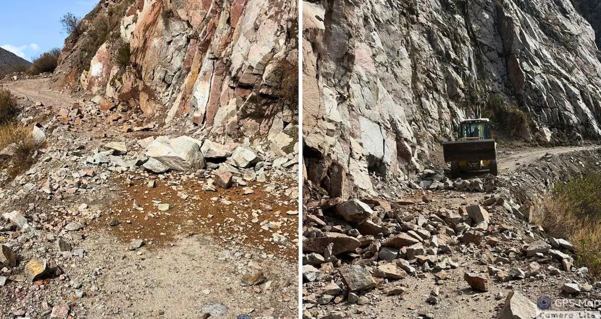 Derrumbe de rocas bloqueó vía vecinal Salamanca–Ayanca por intensas lluvias