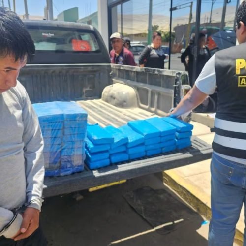 Capturan a presunto integrante de “Los Ruteros Sureños” con 40 kilos de cocaína en Camaná