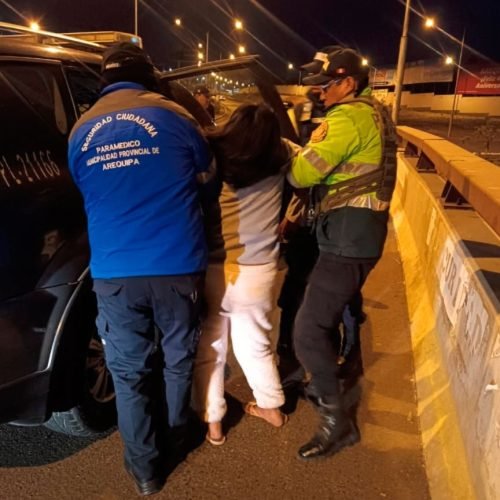 Serenazgo de Arequipa evita posible tragedia en el puente Chilina durante la madrugada