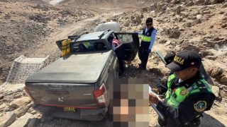 Despiste de camioneta deja cuatro heridos en la vía Costanera Sur de Arequipa
