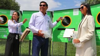 Bustamante instala nuevas estaciones de reciclaje y refuerza el cuidado del medio ambiente