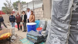 Bustamante brinda apoyo a familias que fueron afectadas por lluvias