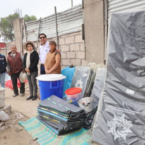 Bustamante brinda apoyo a familias que fueron afectadas por lluvias