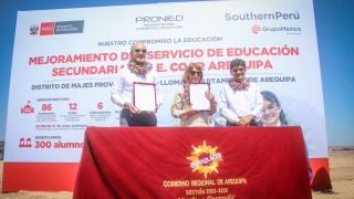 Minedu y Southern Perú formalizan entrega de terreno para la construcción del COAR Arequipa